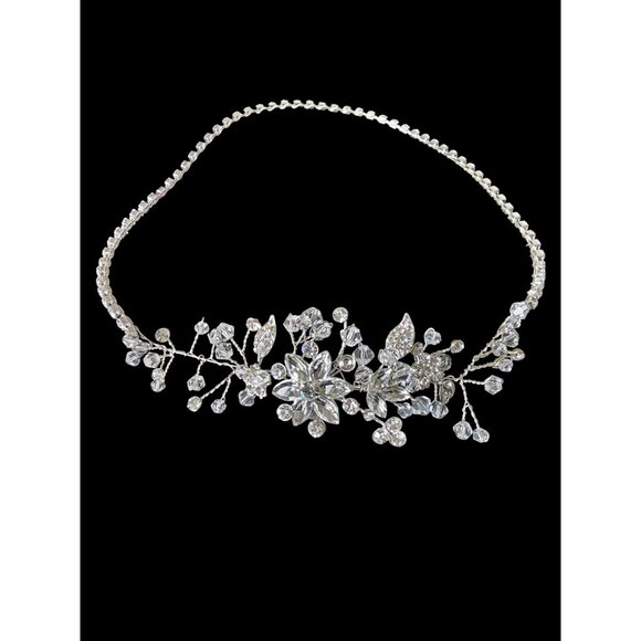 Silver/Crystal Bendable Hair Crown/Wreath main image 5